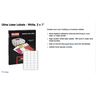 Large Reorder Labels (blank)