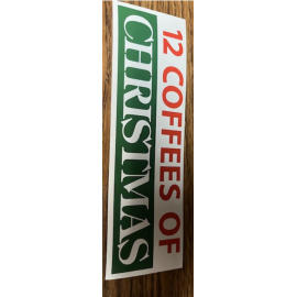 12 Hot Coffees of Christmas STICKER